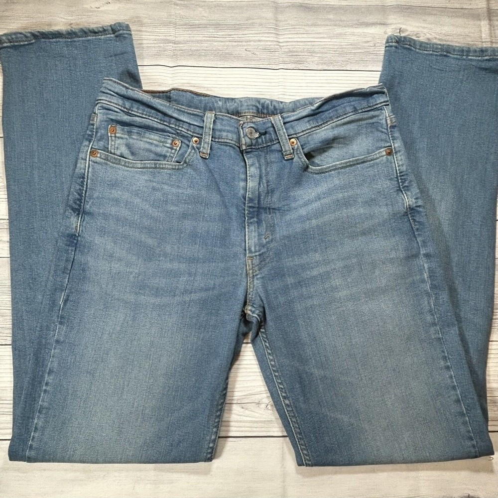 Levi's Pants Mens 34 Blue Denim Jeans 514 Straight Fit Casual Stretch 34X31